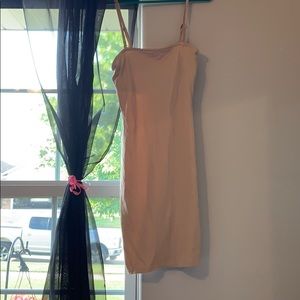 Vassarette Nude Spaghetti Strap Slip/ Bodycon